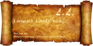 Lengyel Lavínia névjegykártya